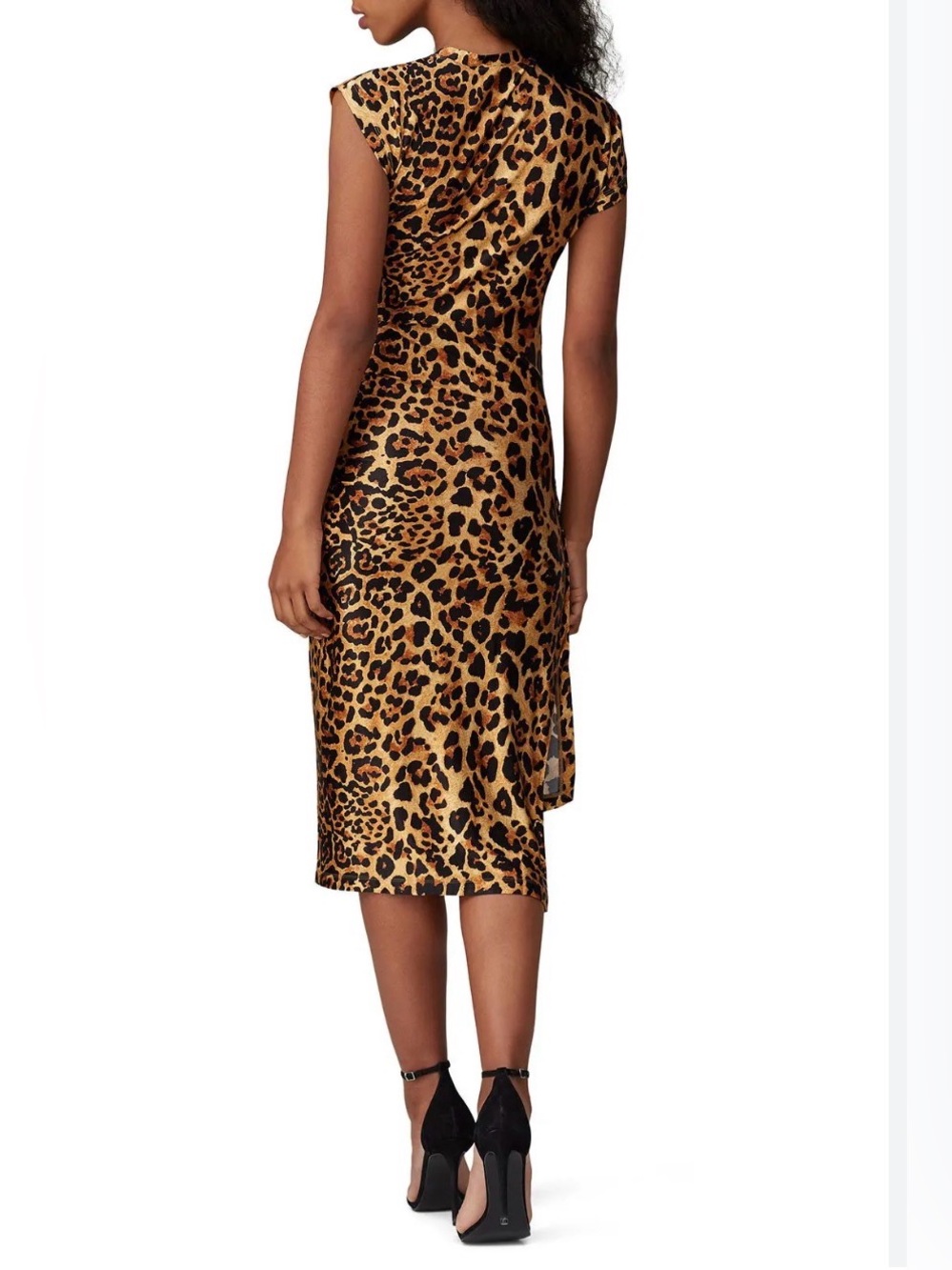 Joe & Elle Leopard-Print Midi Dress in Brown and Black